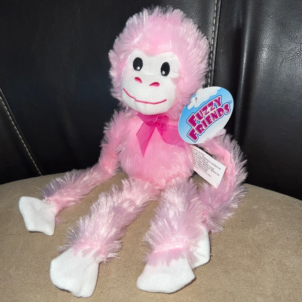 Plush Pink Monkey